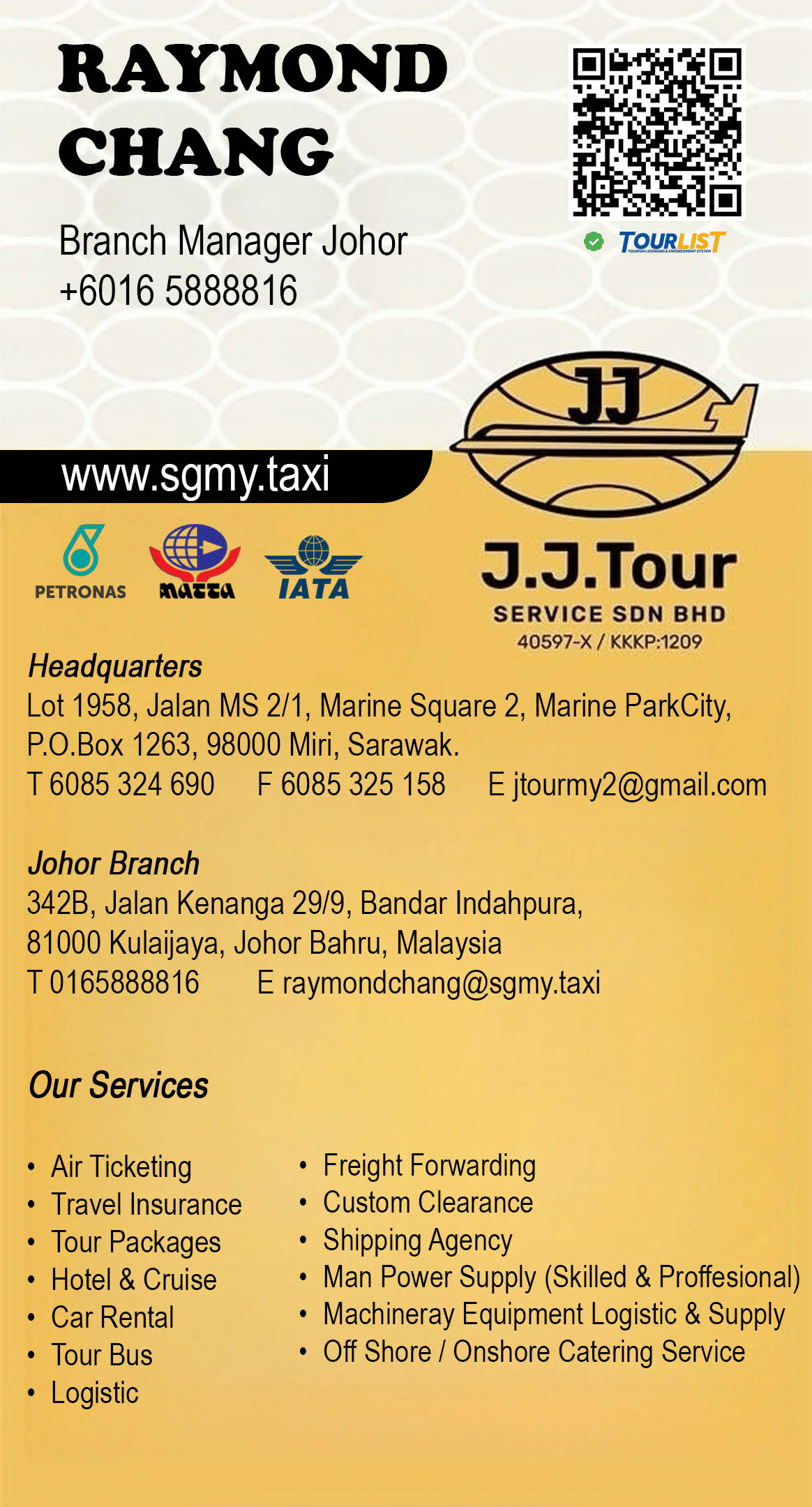 Raymond Chang Business Card